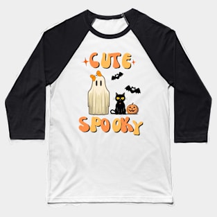 Cute Spooky | Ghost Halloween Baseball T-Shirt